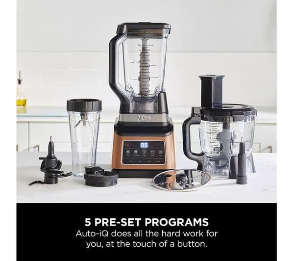 Ninja BN800UK 3-in-1 Food Processor & Blender with Auto-iQ 1200W Black/Silver - Image 5