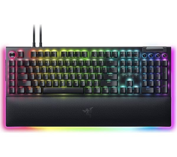 Razer BlackWidow V4 Pro Mechanical Gaming Keyboard Green Switch UK Layout Black