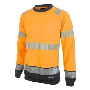 Beeswift Deltic High Visibility Two Tone Sweatshirt Orange Black L - Image 1