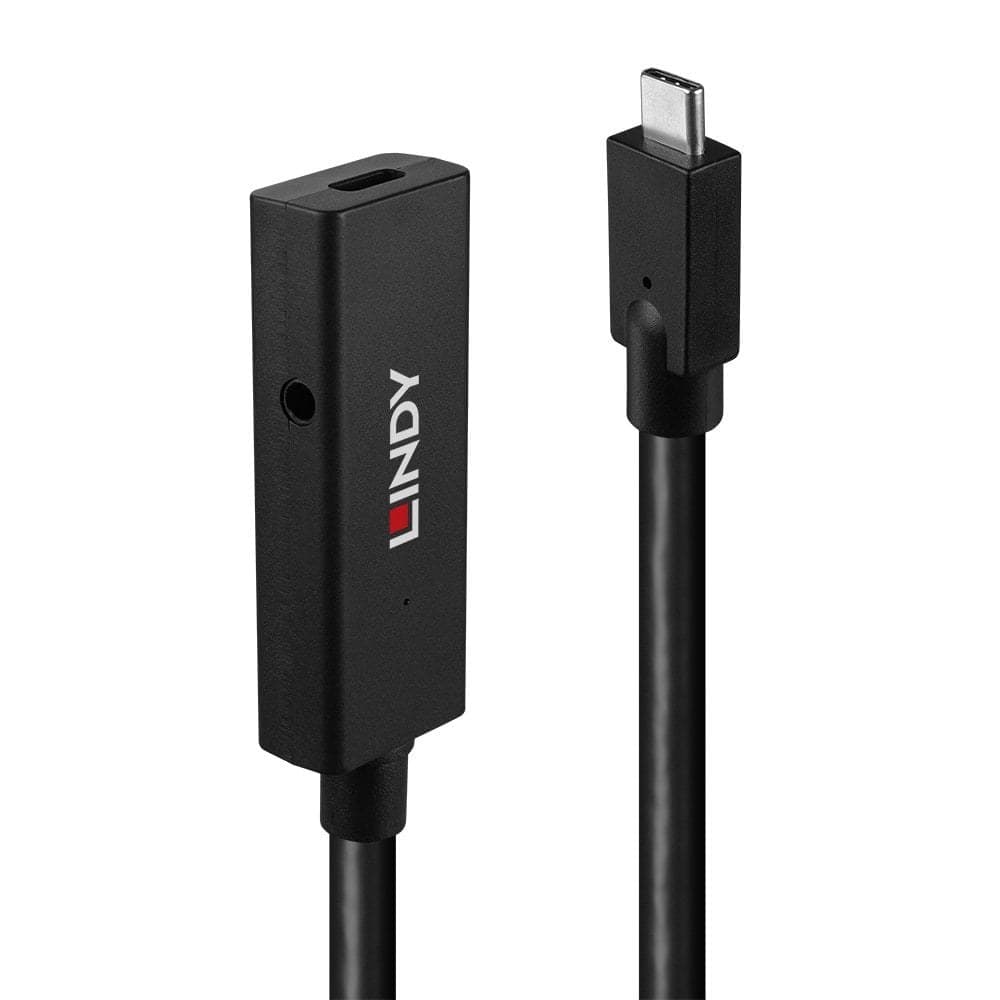 Lindy 43364 5m USB 3.2 Gen 2 (10Gbps) USB-C to USB-C Active Extension Cable - Image 1