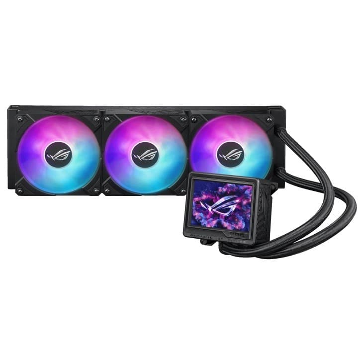 ASUS ROG Ryujin III 360 ARGB Extreme All-In-One Liquid CPU Cooler with 3.5" LCD - Black - 90RC0131-M0EAY0
