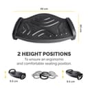 Fellowes Foot Rest Under Desk - Smart Suites Foot Support Ergonomic Foot Rest - Foot Rest Stool for Office & Home - Black thumbnail 3