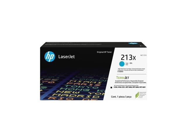 HP 213X High Yield Original LaserJet Toner Cartridge - Cyan - Image 2