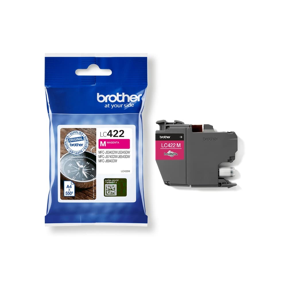Brother LC422 Original Ink Cartridge 550 Pages - Magenta