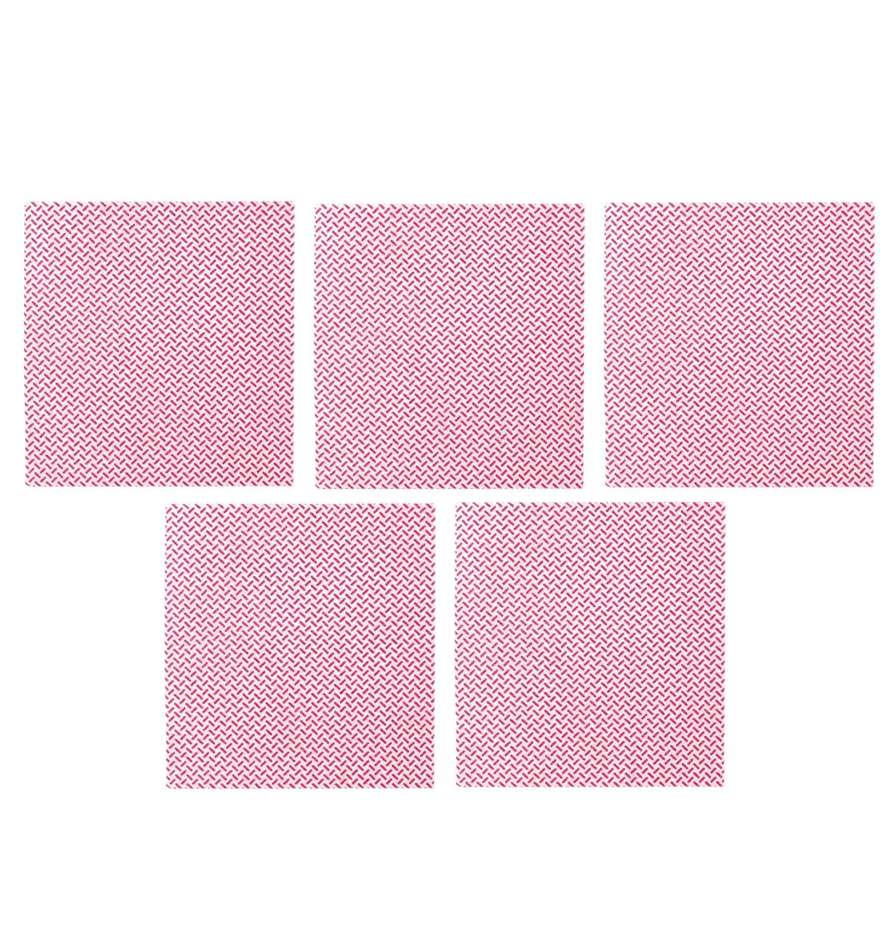 2Work Heavy Duty Non-Woven Cloth 380x400mm Red (Pack of 5) 2W08162