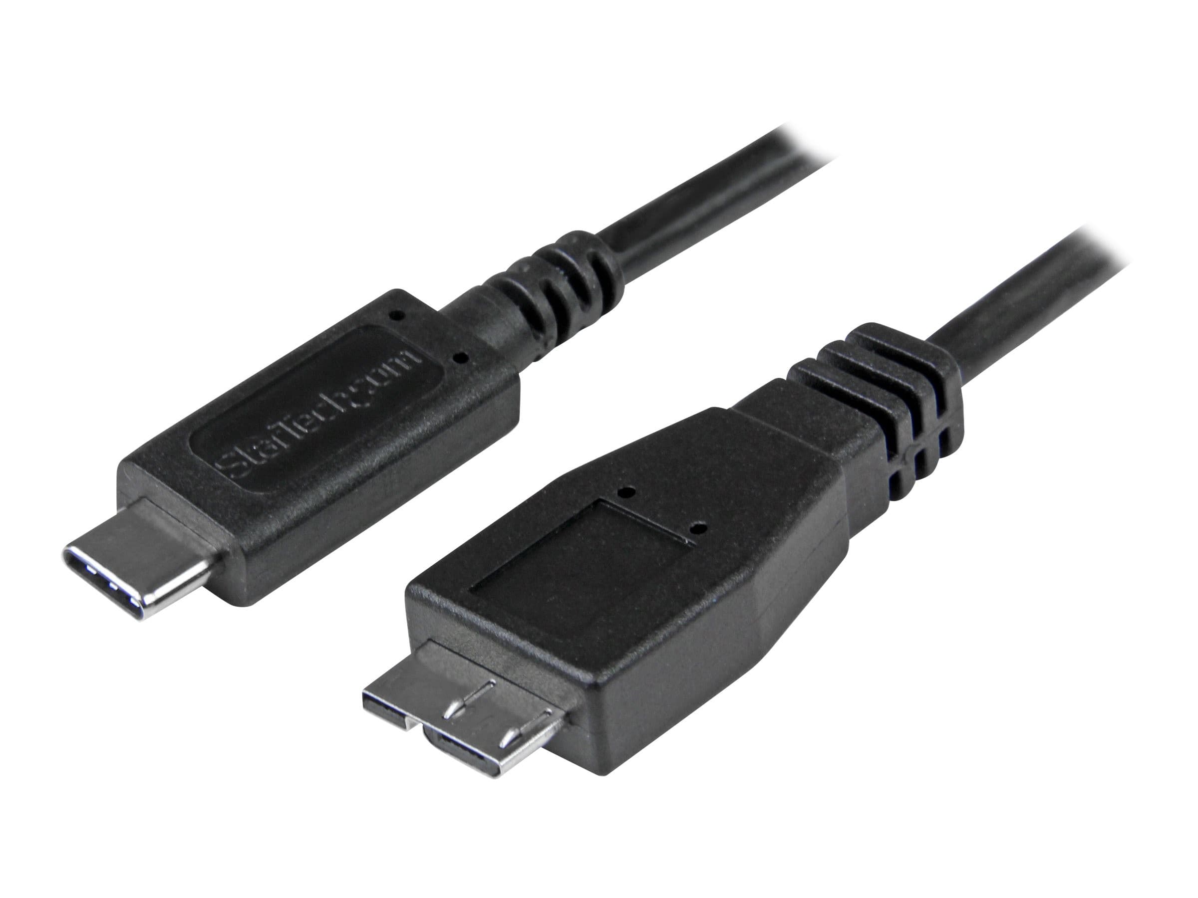 StarTech USB-C to Micro-USB Cable 0.5m Black