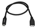 StarTech USB-C to Micro-USB Cable 0.5m Black thumbnail 2