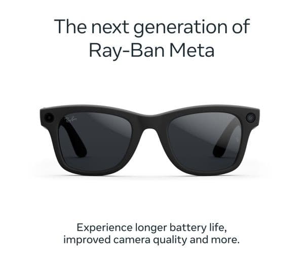 Ray-Ban Meta Wayfarer (Gen 2) Smart Glasses - Matte Black, Clear to Grey Transitions Lenses - Large - Image 2