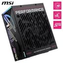 MSI MPG Ai1300TS PCIE5 Power Supply Unit, GPU Safeguard+, SiC MOSFETs, Zero fan mode with Fan Safeguard, 1300W, 80 PLUS Titanium, Dual-native 12V-2x6, Cables with Dual-color 12V-2x6 connectors thumbnail 5