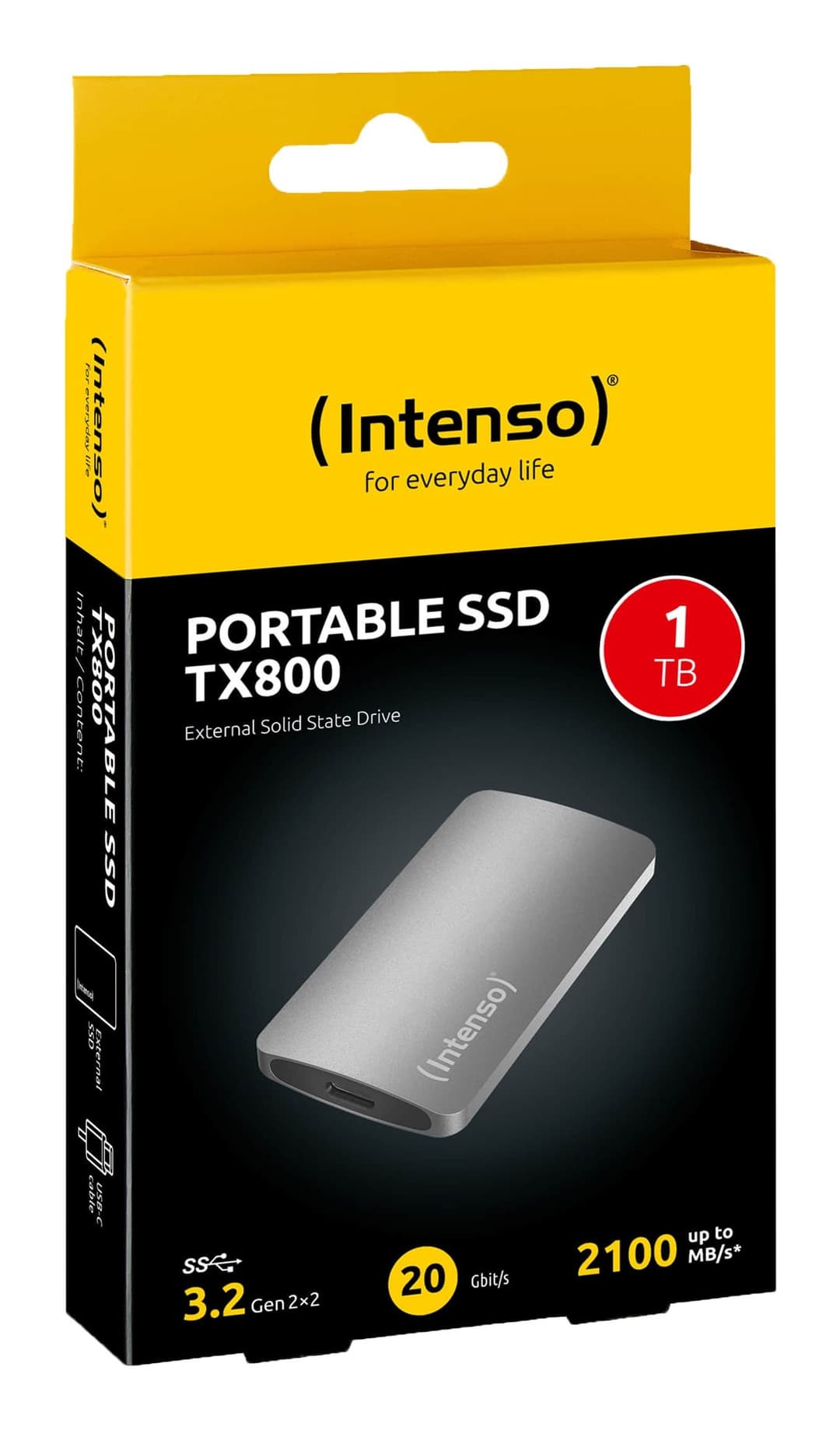 Intenso TX800 External SSD 1 TB USB Type-C USB 3.2 Gen 2x2 Anthracite - Image 4