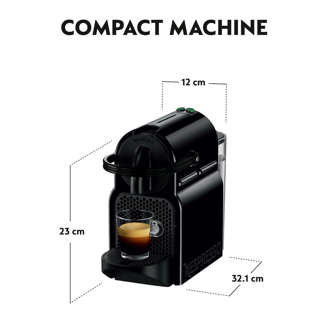 Nespresso DeLonghi EN 80.B - Inissia Capsule Coffee Pod Machine - Black - Image 2