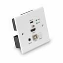 Lindy 150m Cat.6 HDMI 4K60 & Type C HDBaseT UK Wall Plate KVM Extender, Transmitter thumbnail 1