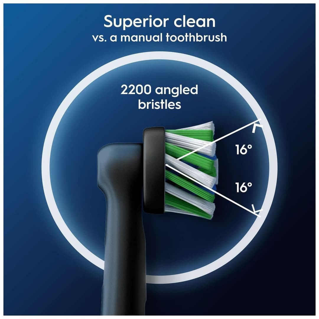 Oral-B Pro Cross Action Toothbrush Heads Black - 8 Pack - Image 4