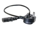 C2G 88516 Universal Power Cord 5m BS 1363 to IEC 60320 C13 Black thumbnail 2