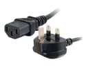 C2G 88516 Universal Power Cord 5m BS 1363 to IEC 60320 C13 Black thumbnail 3