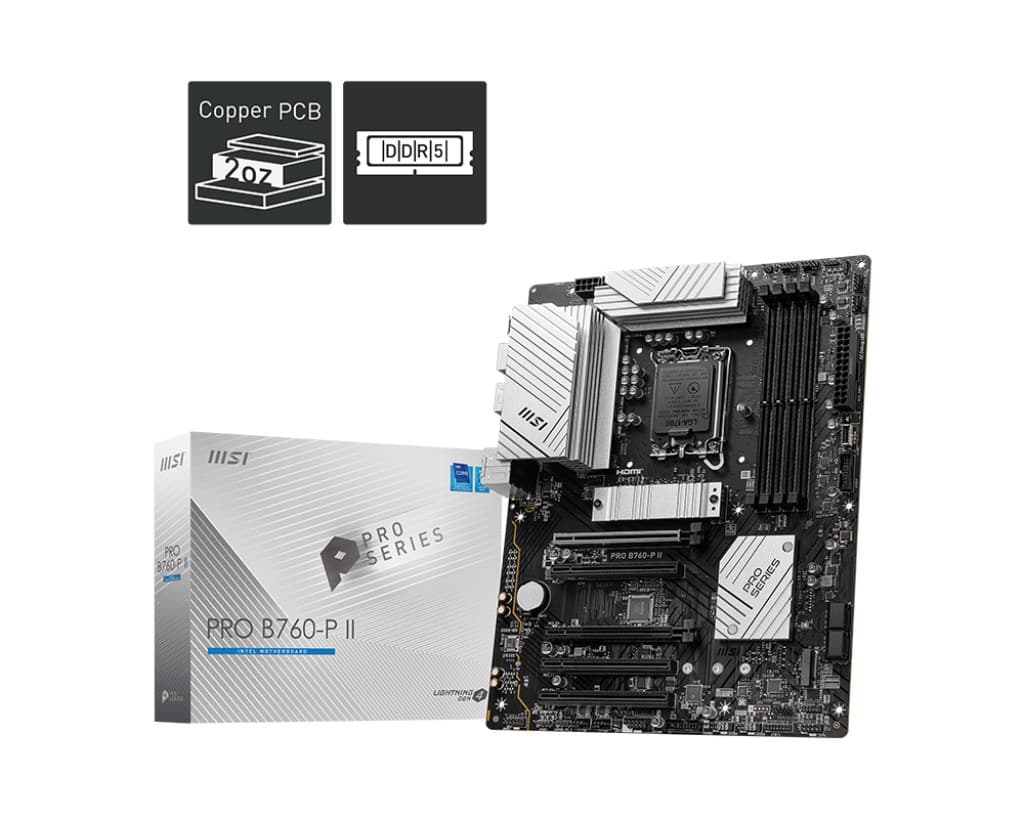 MSI PRO B760-P II DDR5 motherboard Intel B760 LGA 1700 ATX - Image 2