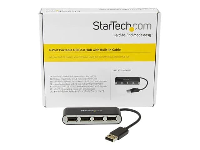 StarTech ST4200MINI2 4 Port USB 2.0 Hub Bus Powered Black - Image 2