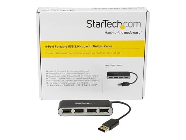 StarTech ST4200MINI2 4 Port USB 2.0 Hub Bus Powered Black - Image 4
