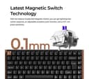 Keychron K2 HE Special Edition 75% Wireless Mechanical Keyboard UK ISO Layout Black thumbnail 3