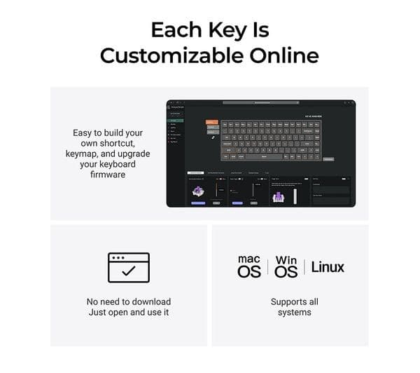 Keychron K2 HE Special Edition 75% Wireless Mechanical Keyboard UK ISO Layout Black - Image 6