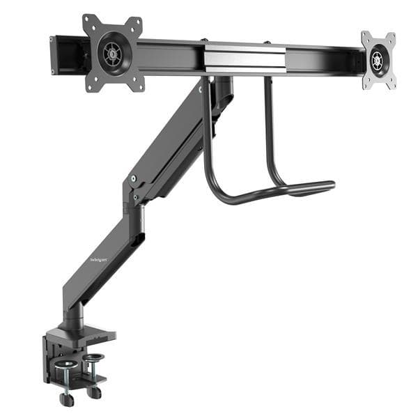 StarTech.com Desk Mount Dual Monitor Arm - Ergonomic Dual Monitor VESA Mount 32" (17.6lb) Displays - Crossbar Handle for Synchronized Full Motion - Height Adjustable - C-Clamp/Grommet - Image 1