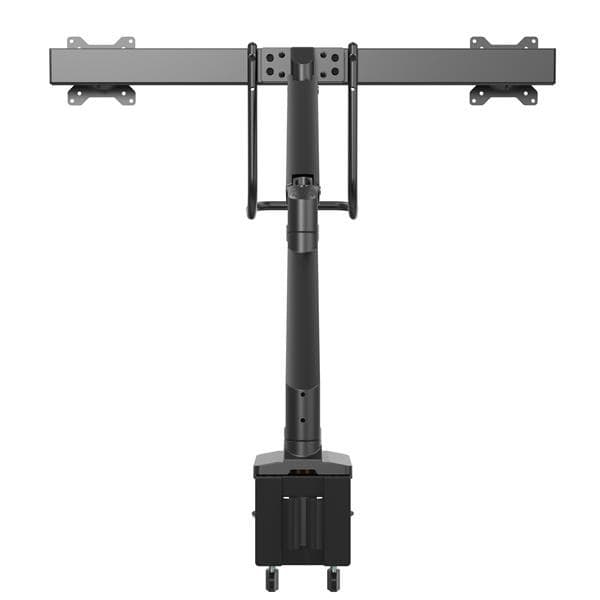 StarTech.com Desk Mount Dual Monitor Arm - Ergonomic Dual Monitor VESA Mount 32" (17.6lb) Displays - Crossbar Handle for Synchronized Full Motion - Height Adjustable - C-Clamp/Grommet - Image 2