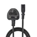Lindy 1m UK 3 Pin Plug To IEC C7 Mains Power Cable, Black thumbnail 2