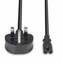 Lindy 1m UK 3 Pin Plug To IEC C7 Mains Power Cable, Black thumbnail 4
