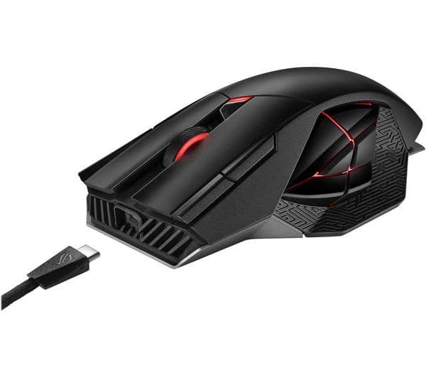 ASUS ROG Spatha X RGB Wireless Optical Gaming Mouse - 19000 DPI, 12 Programmable Buttons, Charging Dock - Image 6
