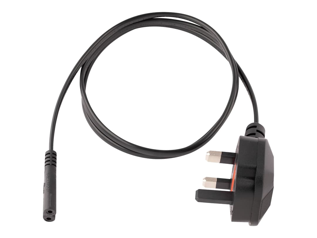 StarTech.com PXTNB2SUK1M UK Laptop Power Cable BS 1363 to C7 Figure of 8 1m Black - Image 1