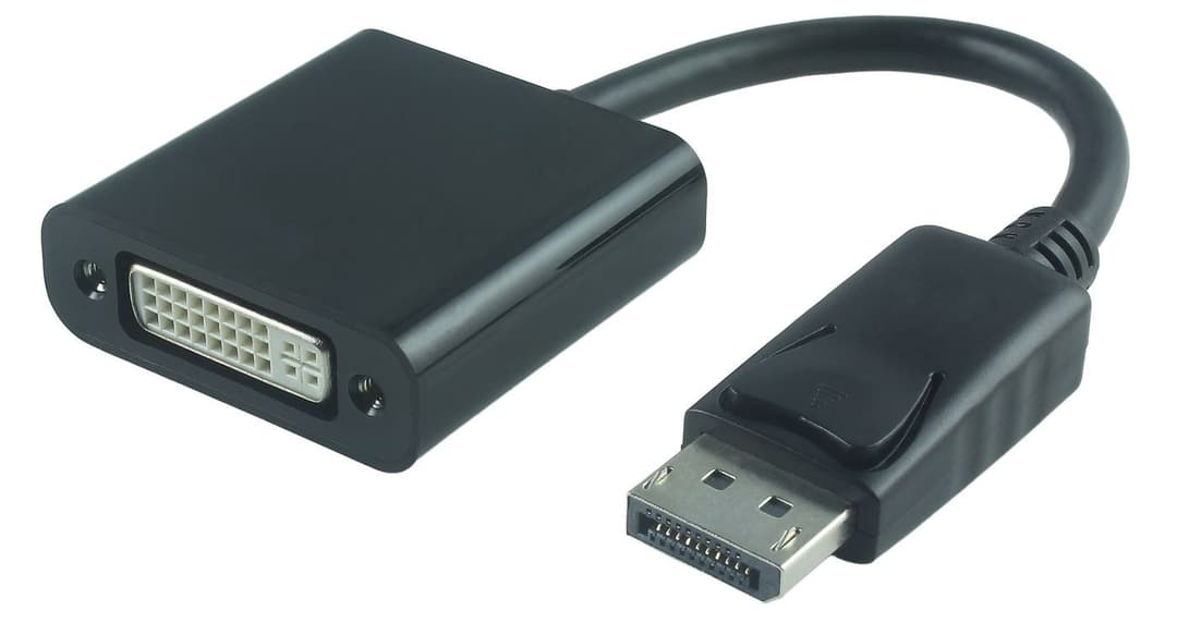 MicroConnect Displayport v1.2 to DVI-I Adapter M-F 0.15m Passive Black - Image 1