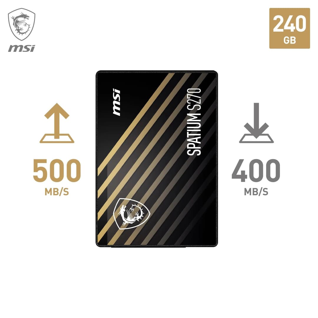 MSI SPATIUM S270 SATA 2.5 240GB - Black/White - Image 4