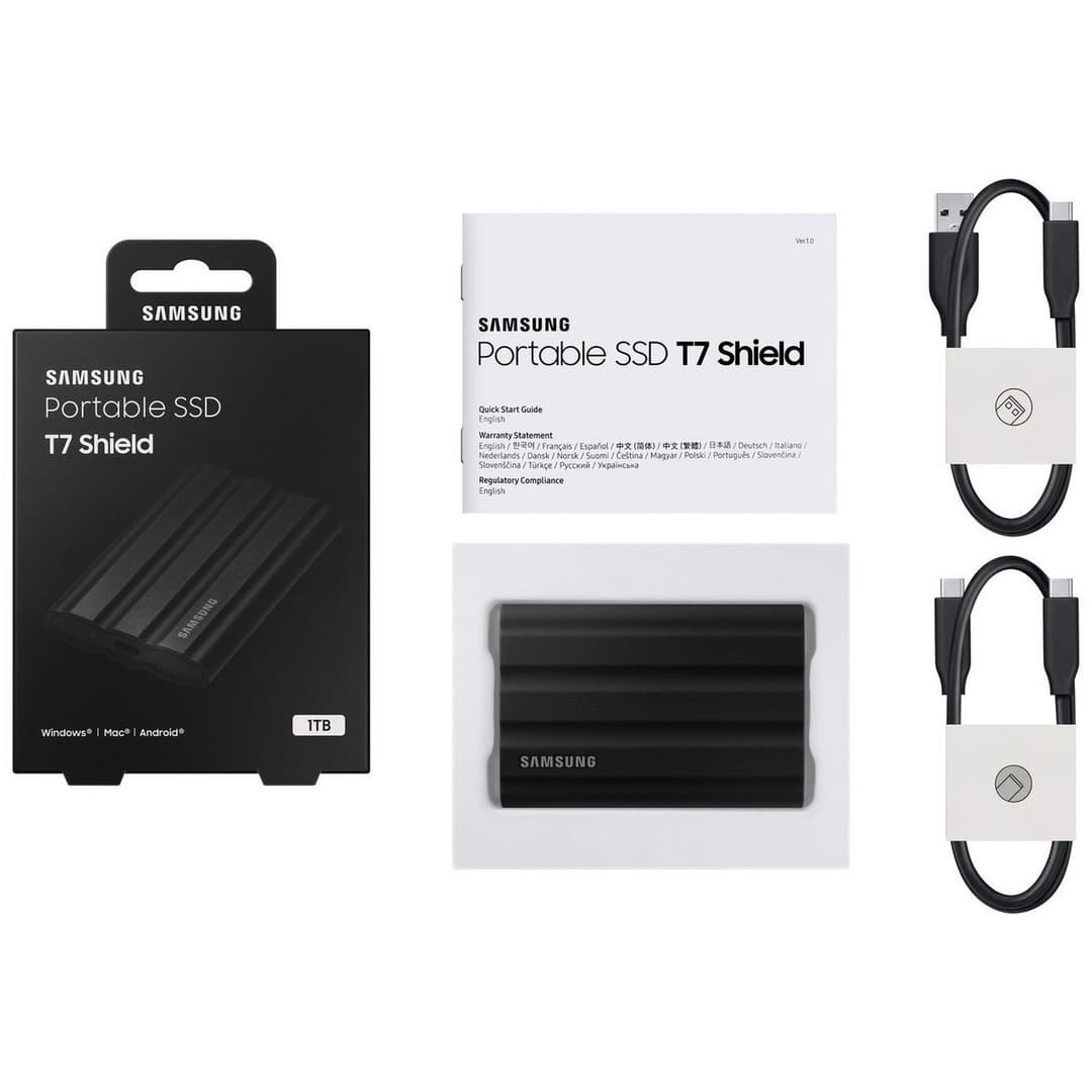 Samsung T7 Shield USB 3.2 Gen 2 1TB Portable SSD - Black - Image 10