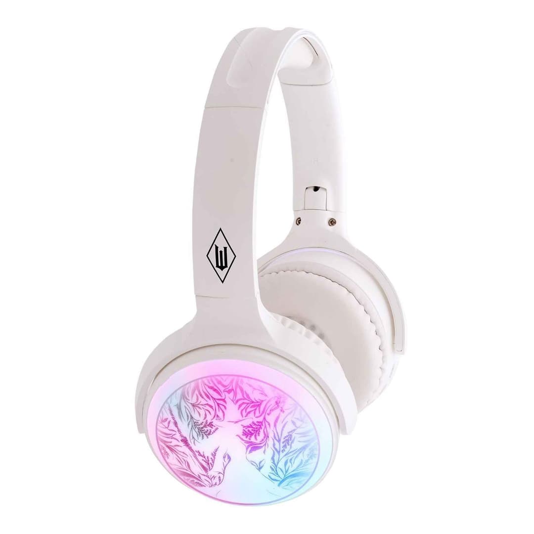 LAZERBUILT Wicked Light-Up Bluetooth On-Ear Headphones - White - Image 1
