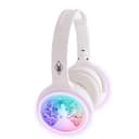LAZERBUILT Wicked Light-Up Bluetooth On-Ear Headphones - White thumbnail 3