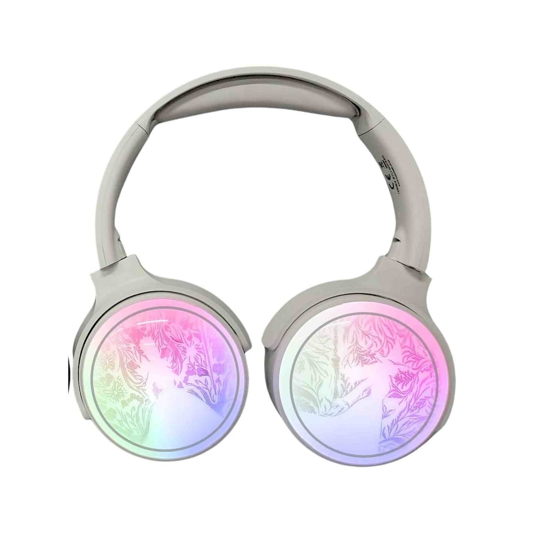 LAZERBUILT Wicked Light-Up Bluetooth On-Ear Headphones - White - Image 4