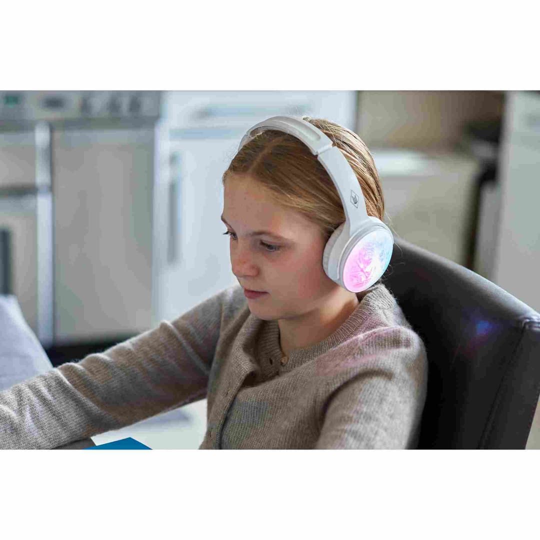 LAZERBUILT Wicked Light-Up Bluetooth On-Ear Headphones - White - Image 8
