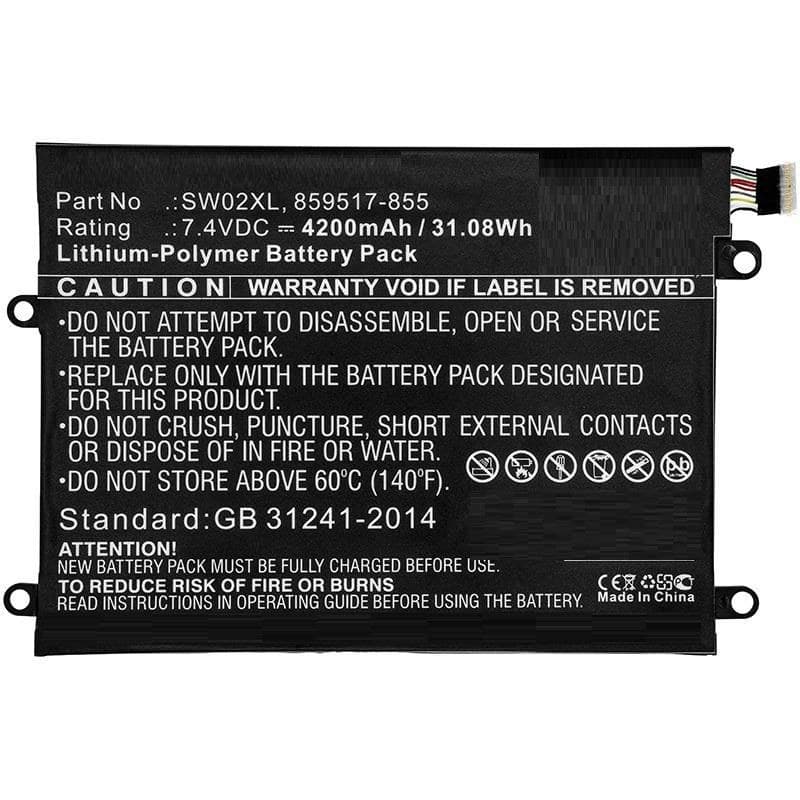 CoreParts MBXHP-BA0238 Replacement Laptop Battery for HP Notebook x2 10-P010CA/NF/NR/NZ/WM, 10-P011NF/NR, 10-P018WM, 30.00Wh Li-Polymer, Black (replaces HP SW02XL, 859517-855, HSTNN-IB7N) - Image 1