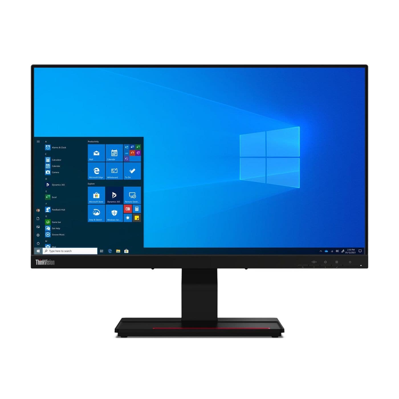 Lenovo ThinkVision T24t-20 23.8in FHD (1920x1080) IPS WLED 10-Point Touch Monitor - USB-C / HDMI / DisplayPort (62C5GAT1EU)