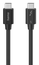 Hama 00200796 USB-C to USB-C Cable, 80 Gbit/s, 240 W, 1 m, Black thumbnail 1