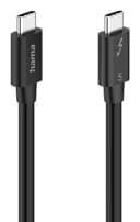 Hama 00200796 USB-C to USB-C Cable, 80 Gbit/s, 240 W, 1 m, Black thumbnail 2