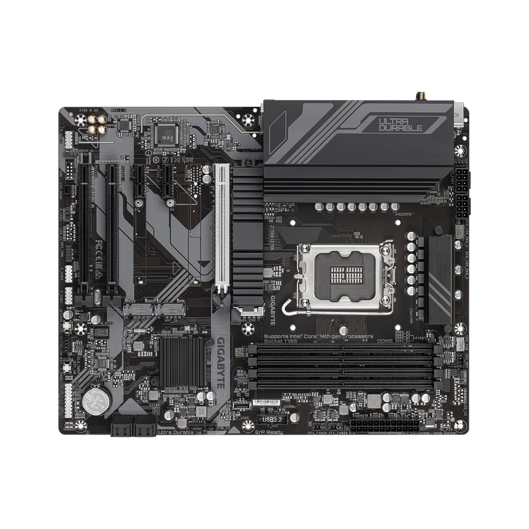 Gigabyte Z790 D AX ATX Motherboard - Intel LGA 1700 Socket, Supports Intel Core 14th/13th/12th Gen CPUs, 12+1+1 Phases Digital VRM, up to 7600MHz DDR5 (OC), 3xPCIe 4.0 M.2, Wi-Fi 6E, 2.5GbE LAN, USB 3.2 Gen 2 - Image 4