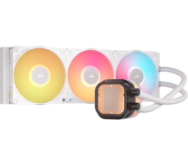 CORSAIR iCUE LINK TITAN 360 RX LCD 360 mm Liquid CPU Cooler - RGB LED, White