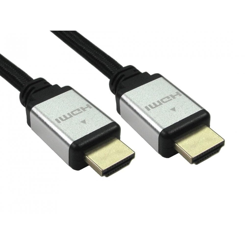 Xclio Cable trenzado HDMI 2.1 plateado/negro M/M negro