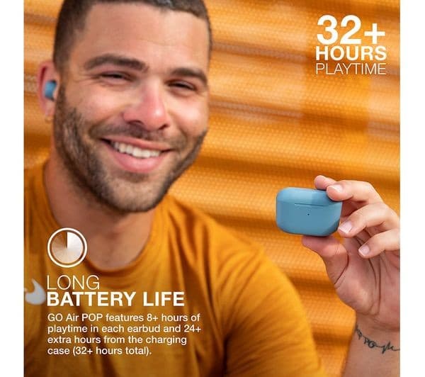 JLab GO Air POP True Wireless Bluetooth Earbuds - Slate - Image 2