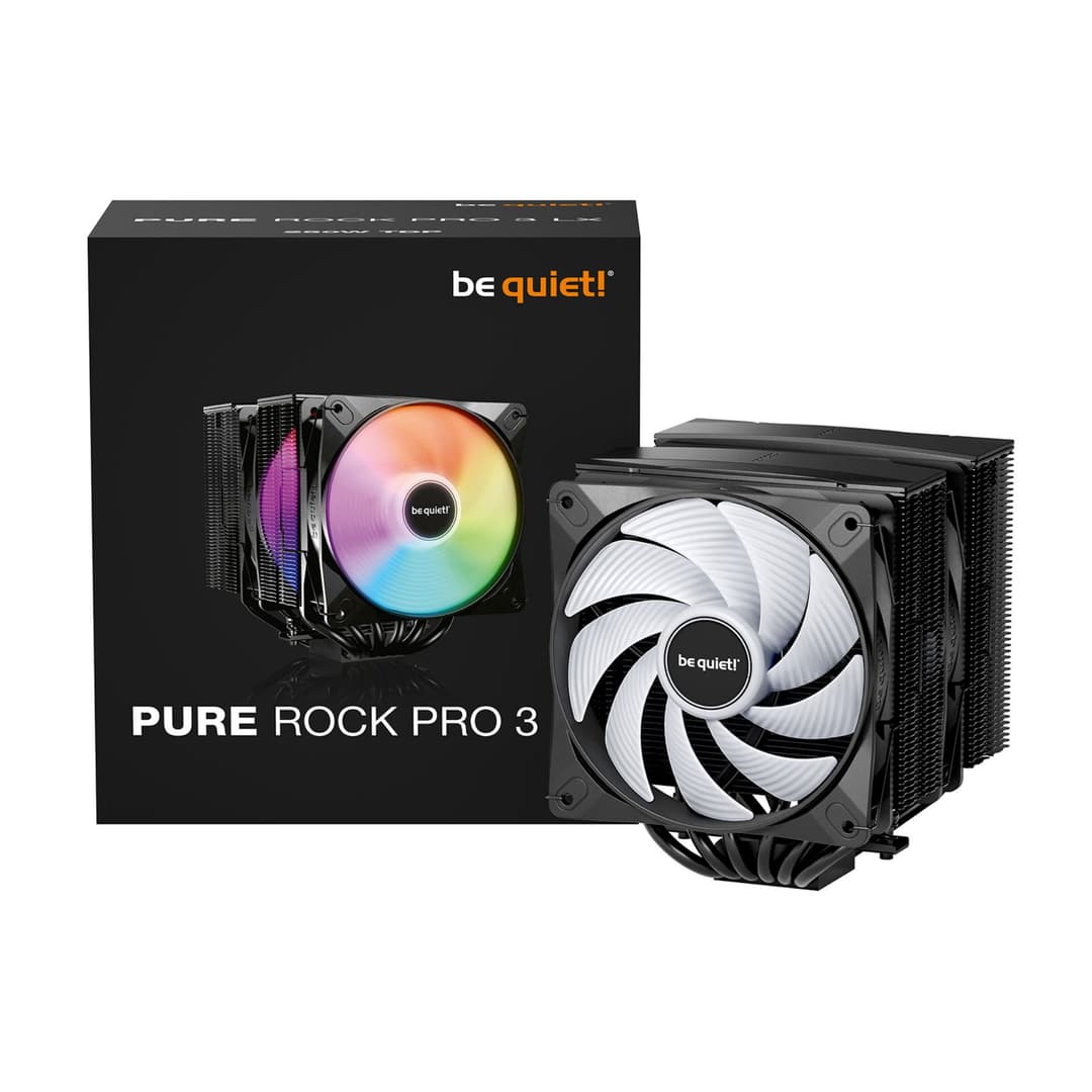 be quiet! Pure Rock Pro 3 LX Dual Tower 4-pin PWM RGB CPU Air Cooler (BK043) - Image 1