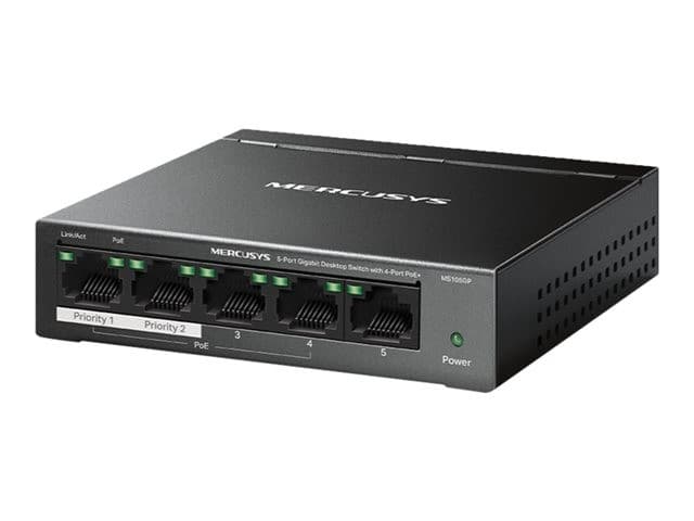 Mercusys MS105GP 5-Port Gigabit Desktop Switch with 4-Port PoE+
