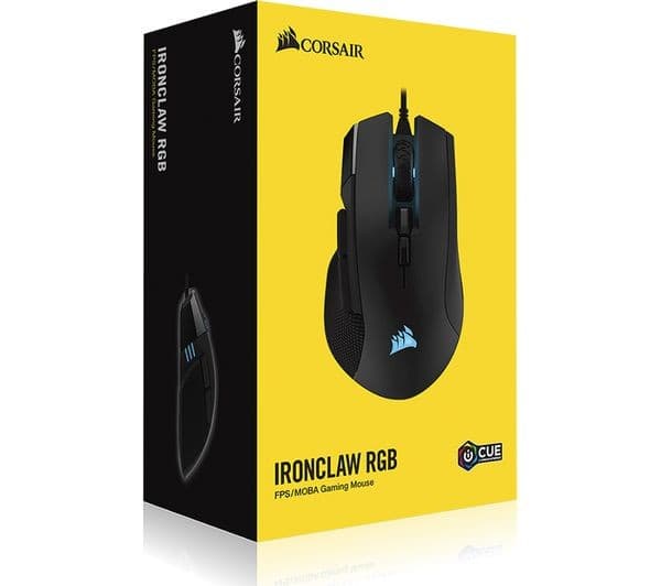 Corsair Ironclaw RGB Wired Gaming Mouse Black - Image 3
