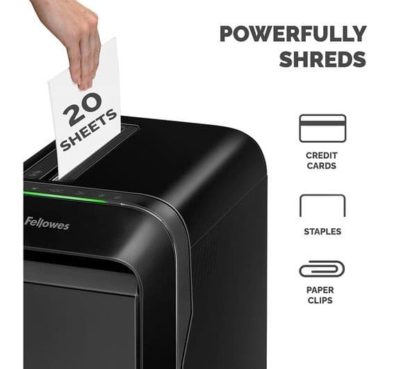 FELLOWES Powershred LX220 Mini Cut Paper Shredder - Image 3
