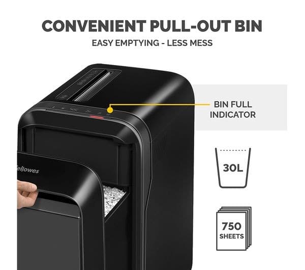FELLOWES Powershred LX220 Mini Cut Paper Shredder - Image 8
